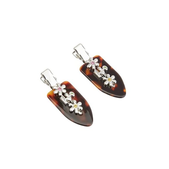 Metal Floret Hair Clips 2 Pack Hair Pins for Thick Hair Tortoiseshell Cocoa main image 3